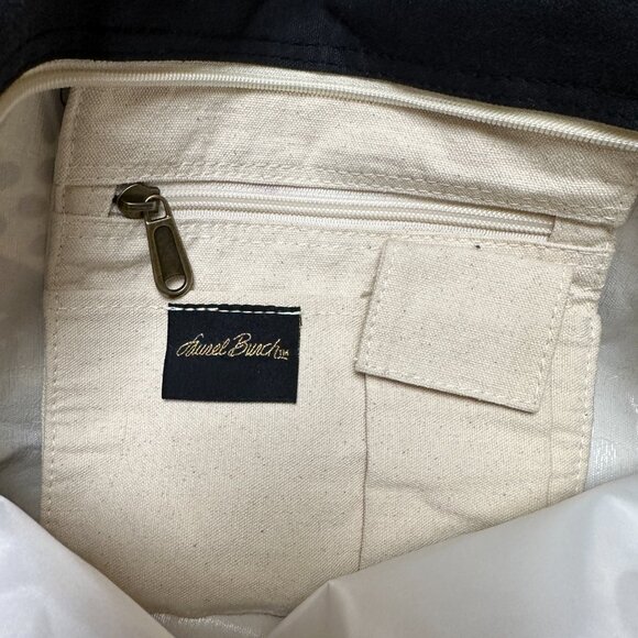 Laurel Burch Sun 'N Sand Extra Large Canvas Tote Top Zipped | Book Tote Bag Cats - Picture 10 of 15